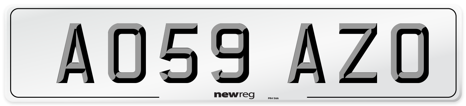 AO59 AZO Number Plate from New Reg